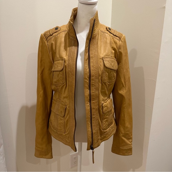 Lucky Brand Jackets & Blazers - Lucky Brand Yellow Utility Jacket with Military Design and Fitted Silhouette